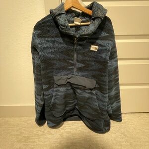 North Face Blue Camo Fleece